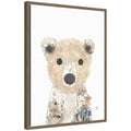 Kate And Laurel Polar Bear By Madeline Jeppesen Framed Canvas Wall Art Print