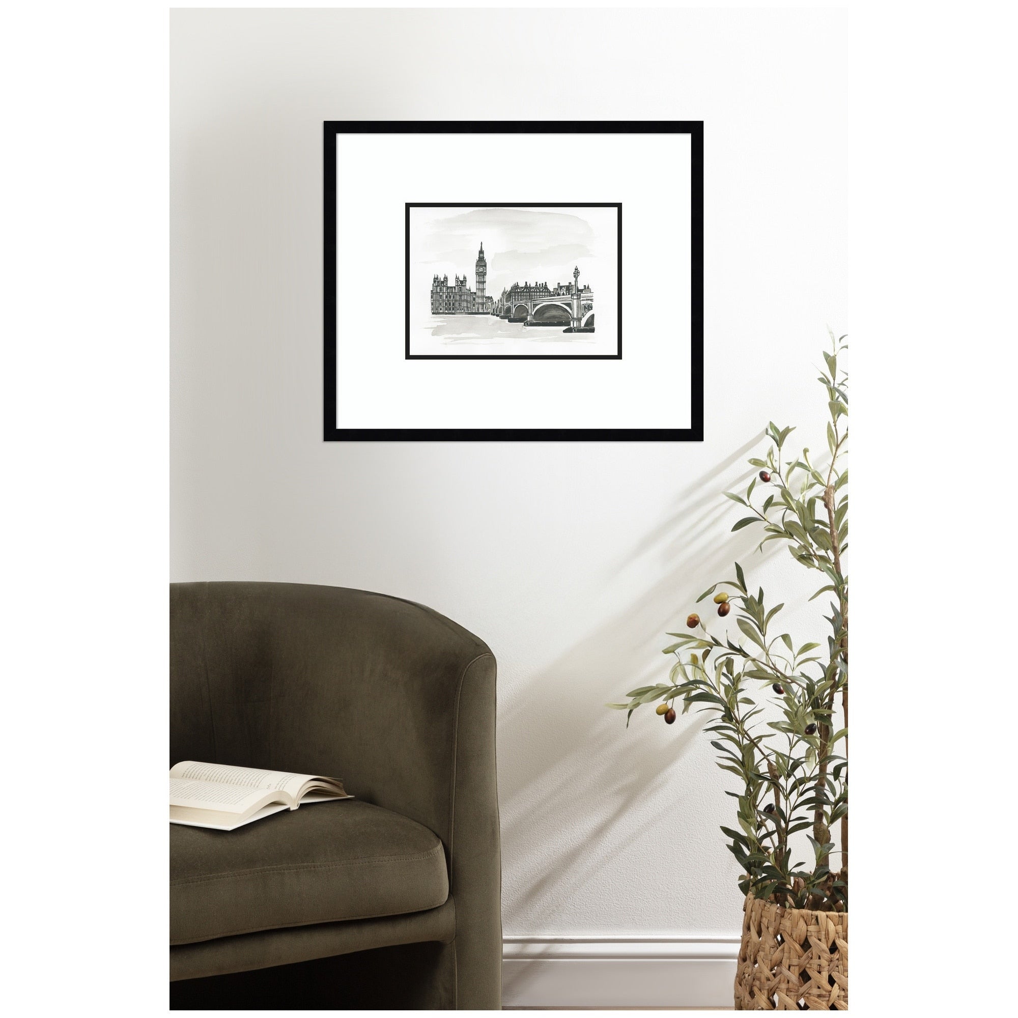 Kate And Laurel Postcard London By Teju Reval Framed Wall Art Print