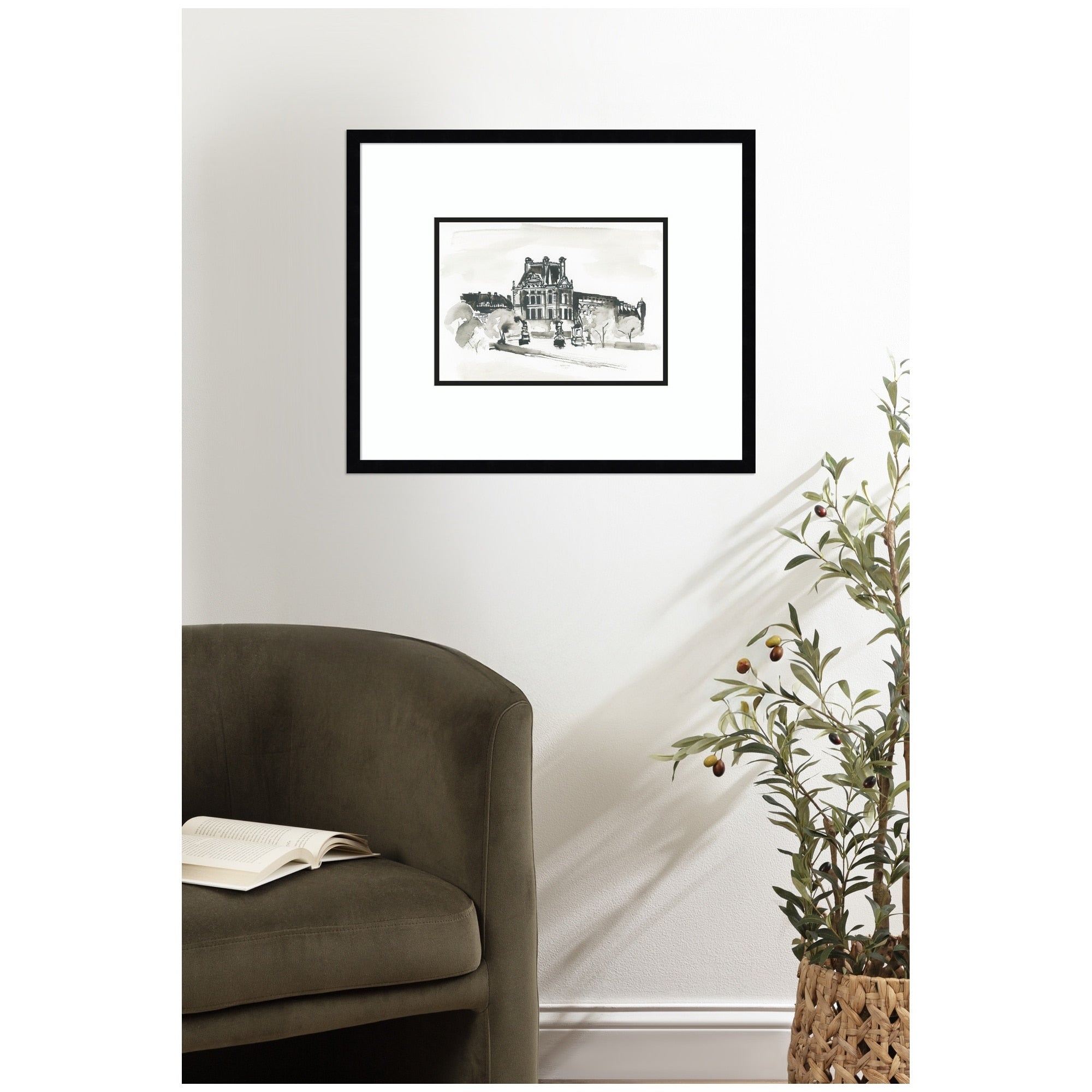 Kate And Laurel Postcard Paris By Teju Reval Framed Wall Art Print