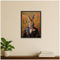 Kate And Laurel Regal Portrait Of A Bunny Rabbit By The Creative Bunch Studio Framed Canvas Wall Art Print