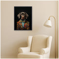 Kate And Laurel Regal Portrait Of A Labrador By The Creative Bunch Studio Framed Canvas Wall Art Print
