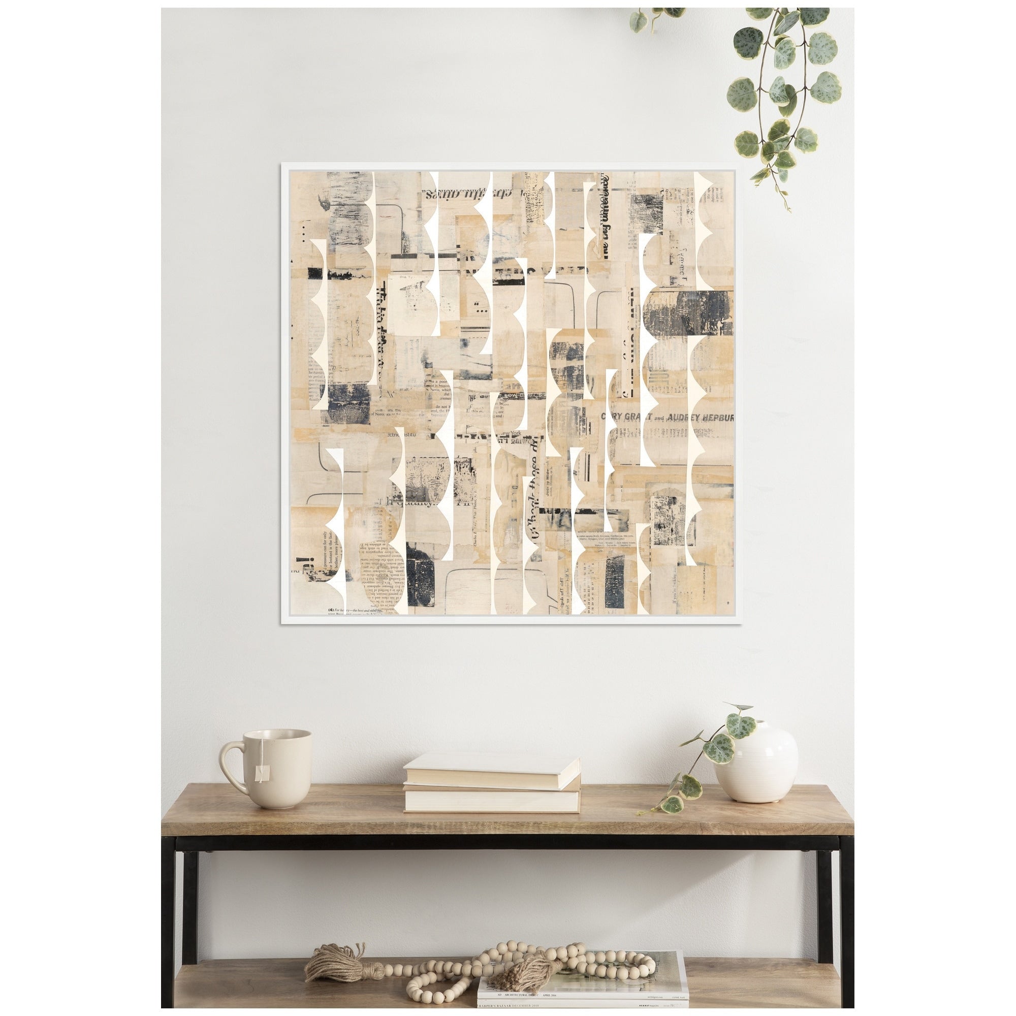 Kate And Laurel Revolved Half Moon Fc By Felicia Dadak Framed Canvas Wall Art Print