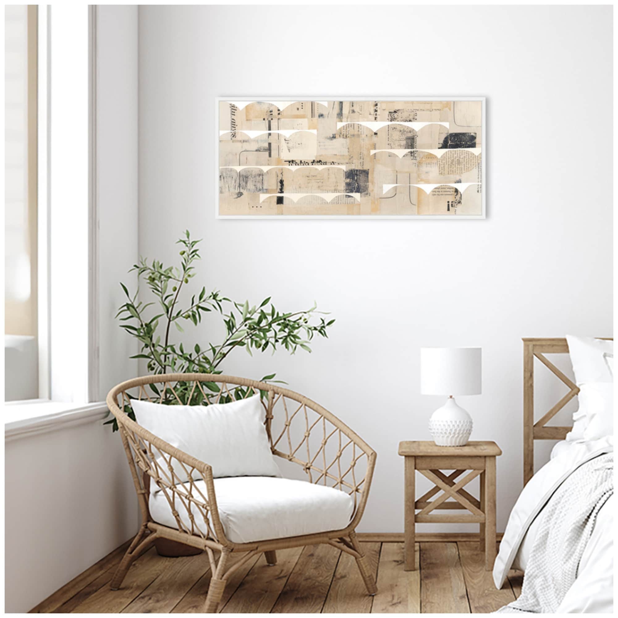 Kate And Laurel Revolved Half Moon Panel By Felicia Dadak Framed Canvas Wall Art Print