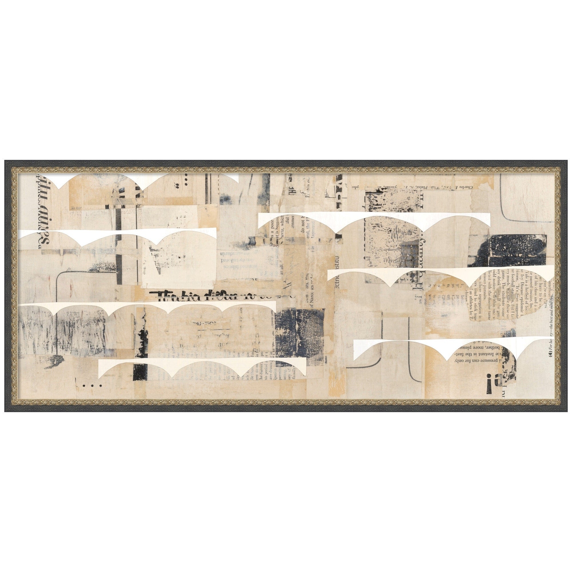Kate And Laurel Revolved Half Moon Panel By Felicia Dadak Framed Mounted Canvas Wall Art Print