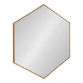 Kate And Laurel Rhodes 6 Sided Hexagon Wall Mirror 30.75X34.75