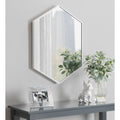 Kate And Laurel Rhodes Framed Hexagon Wall Mirror
