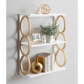 Kate And Laurel Ring Wooden 3 Tier Shelf 28X8X31