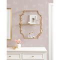 Kate And Laurel Rosella Floral Tiered Shelf Metal 20X7X25