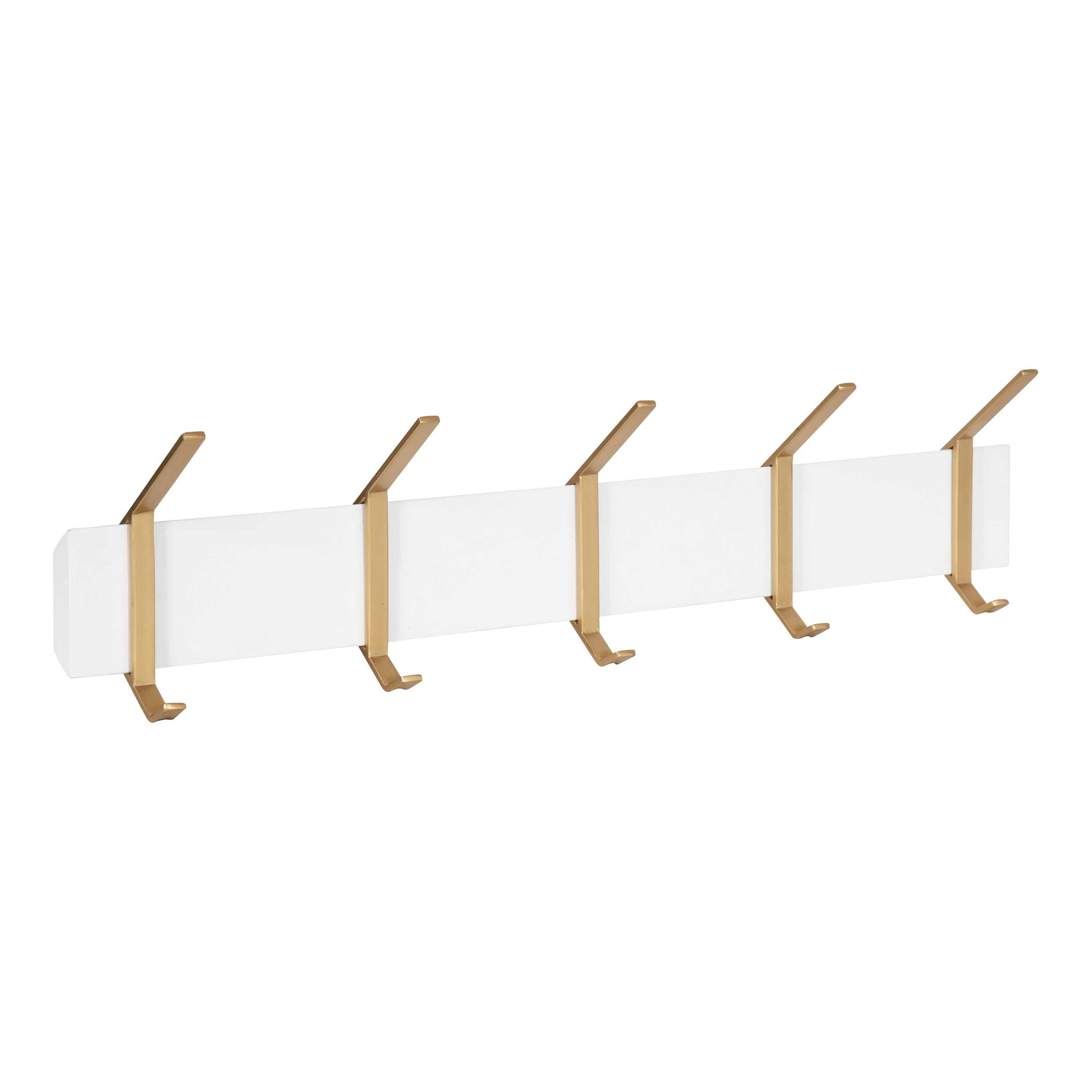 Kate And Laurel Rossmore Modern 5 Hook Shelf 5 Hooks