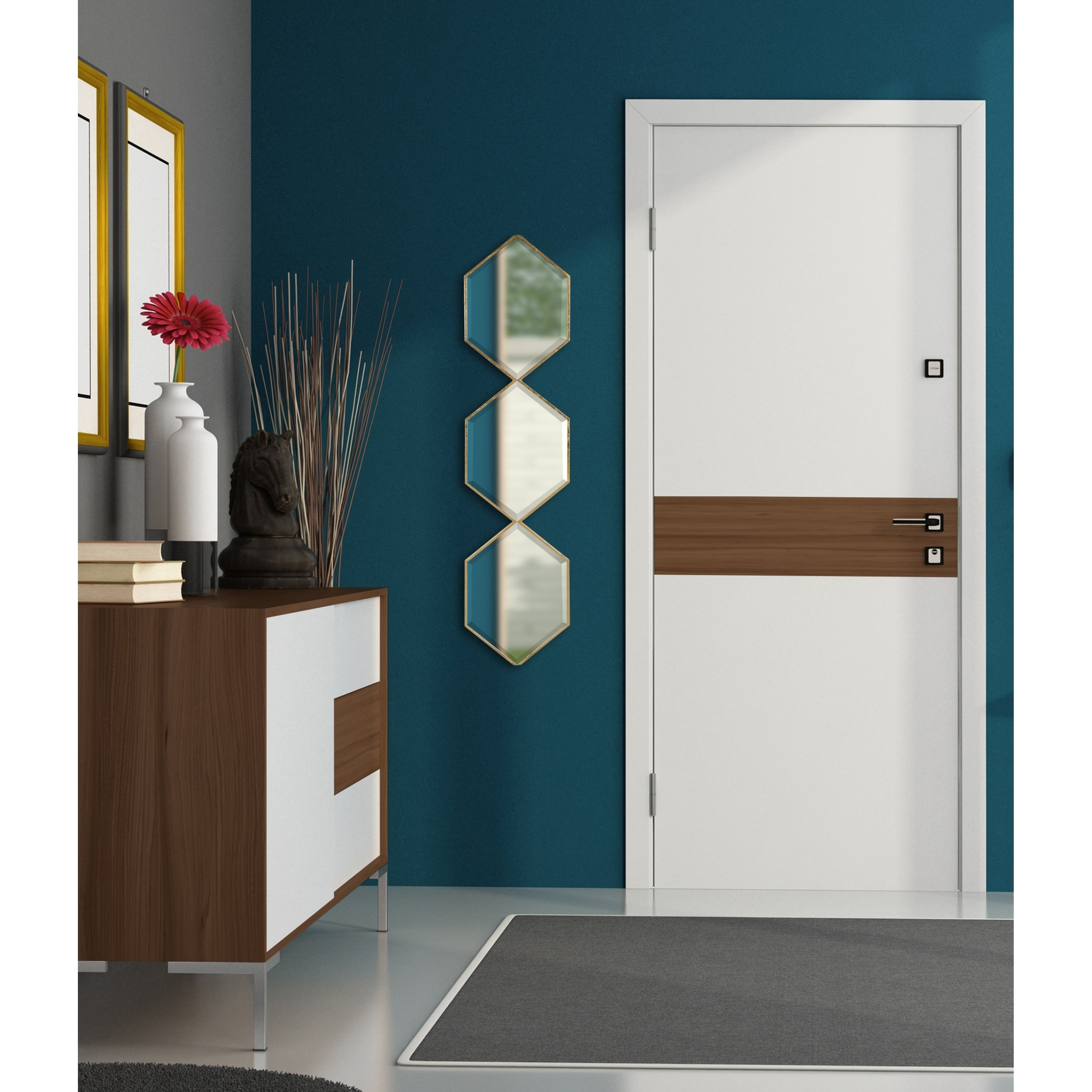 Kate And Laurel Roycen Metal 10 Inch X 42 Inch Accent Wall Mirror