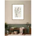 Kate And Laurel Sb Protea Sketch No. 2 By Sara Berrenson Framed Wall Art Print