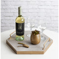 Kate And Laurel Sade Hexagon Platform Tray 16 Diameter