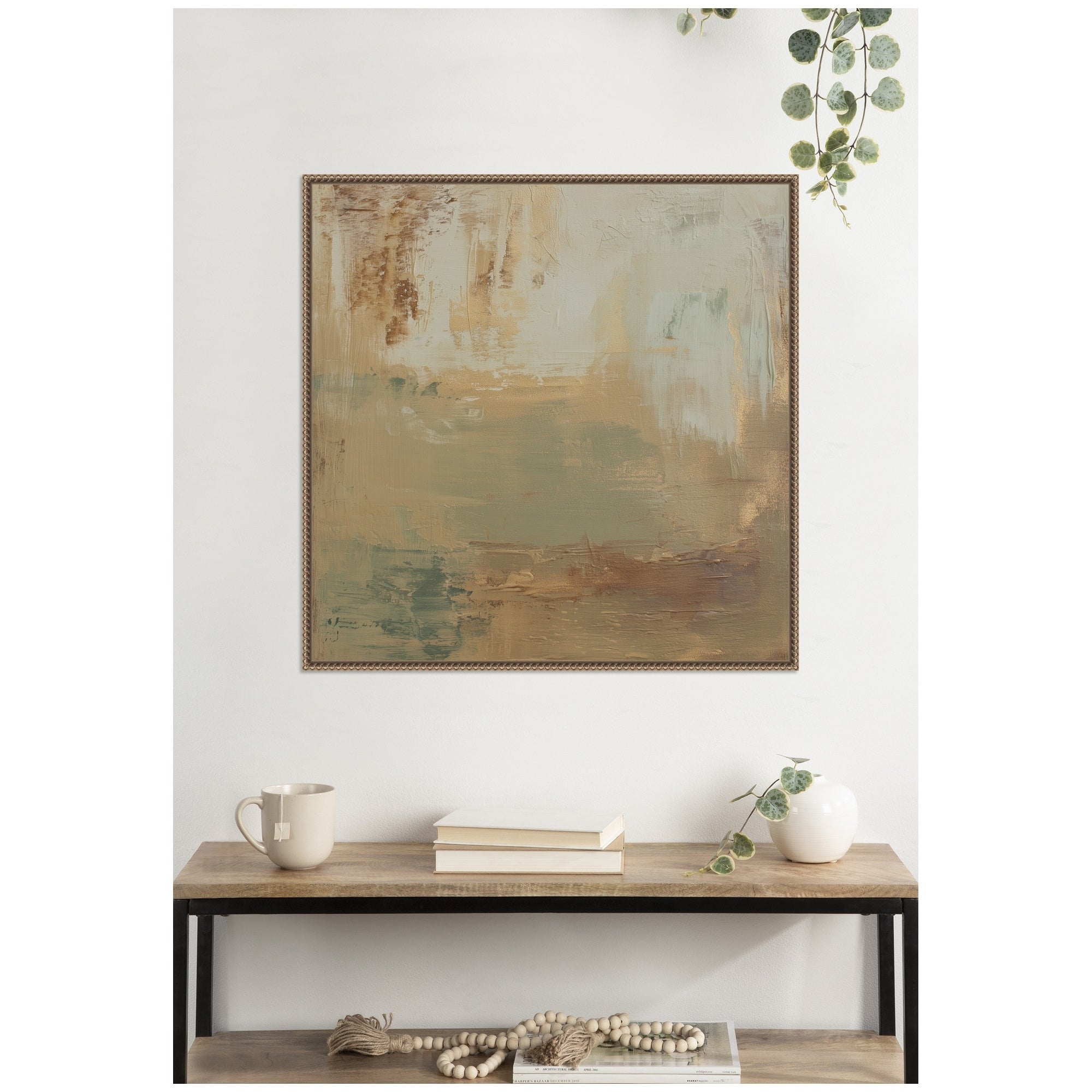 Kate And Laurel Sage Horizon No. 3 By Amy Lighthall Framed Canvas Wall Art Print