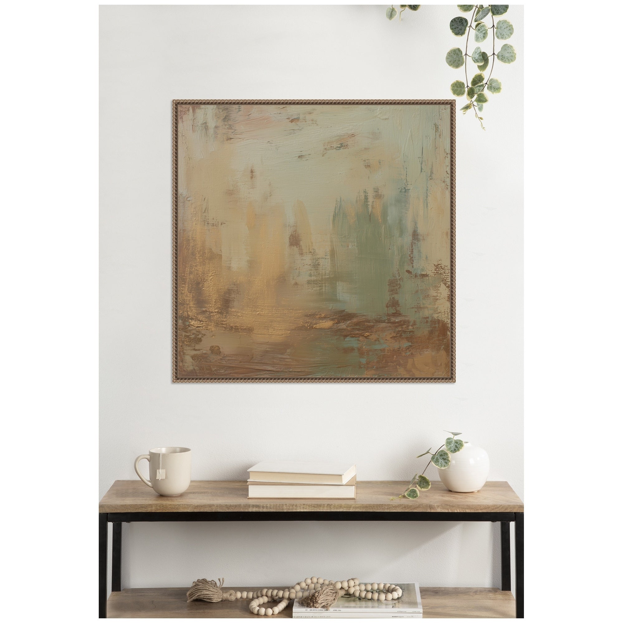 Kate And Laurel Sage Horizon No. 4 By Amy Lighthall Framed Canvas Wall Art Print