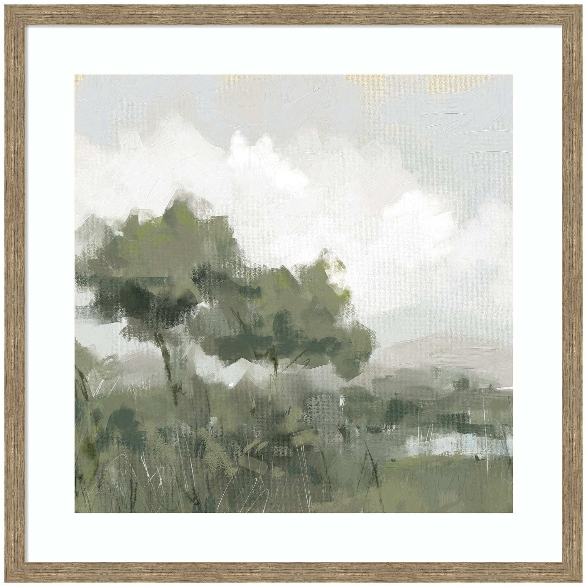 Kate And Laurel Shades Of Olive No. 1 By Mary Sparrow Framed Wall Art Print