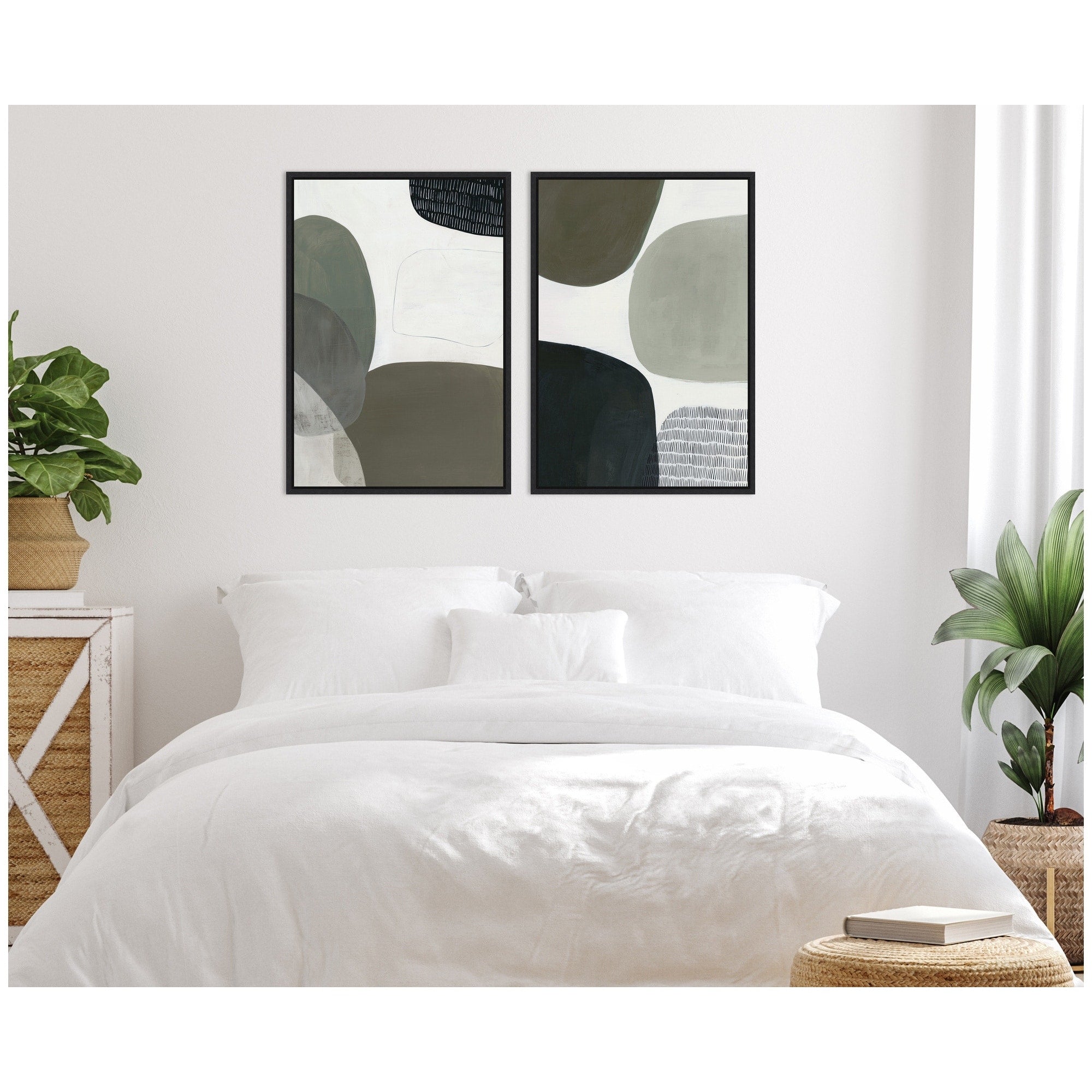 Kate And Laurel Shape Study No. 1 No. 2 2 Piece Framed Canvas Wall Art Set By Amy Lighthall