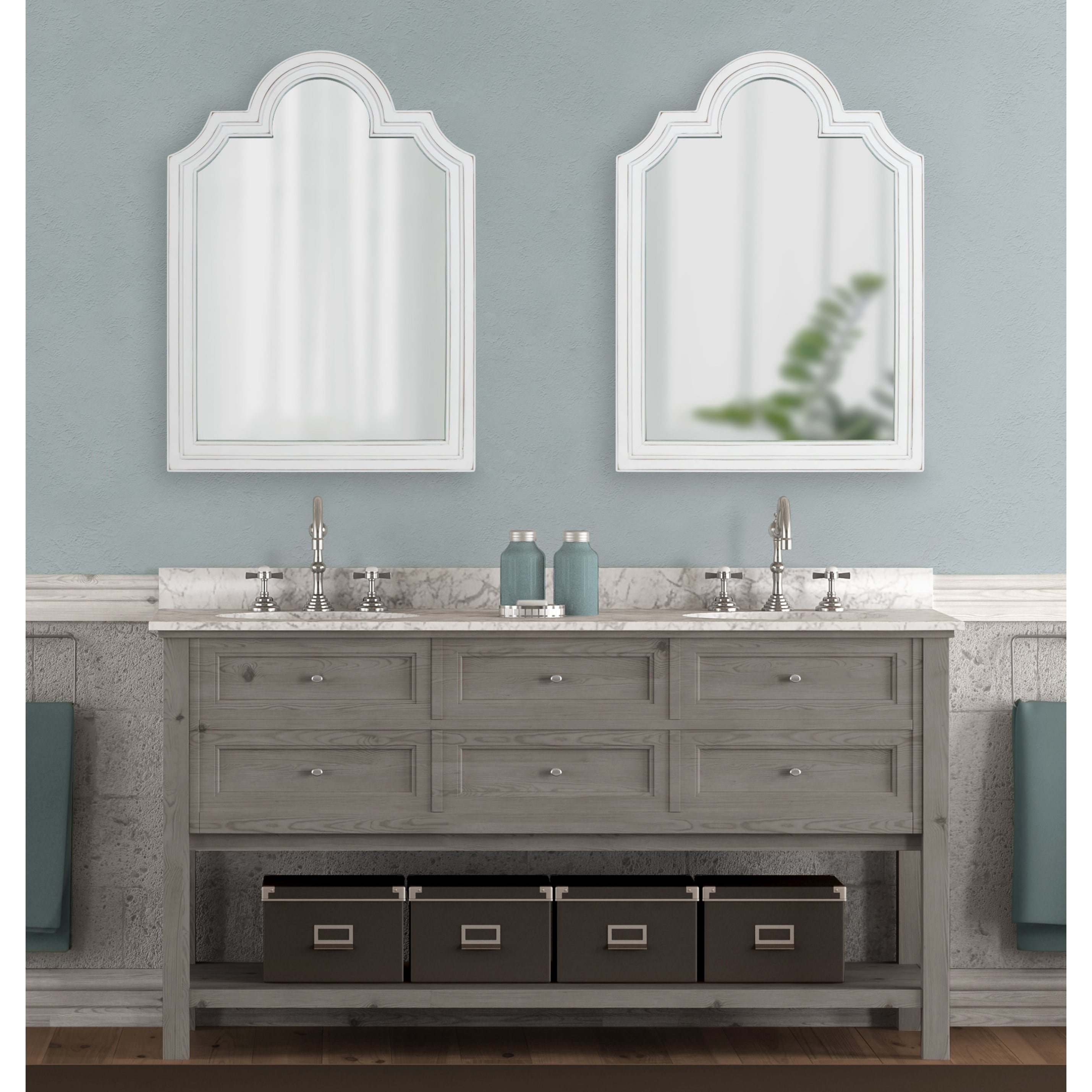 Kate And Laurel Sindahl Framed Arch Wall Mirror 26X35.25