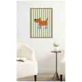 Kate And Laurel Skating Dog By Laura Moss Framed Canvas Wall Art Print