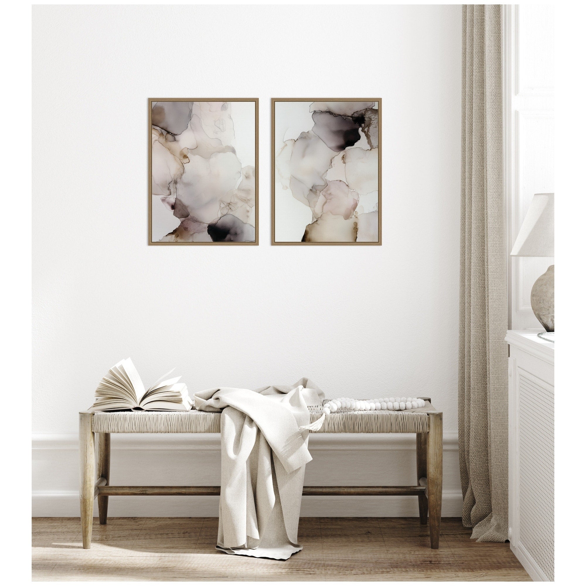 Kate And Laurel Smoke No. 1 No. 2 2 Piece Framed Canvas Wall Art Set By Amy Lighthall
