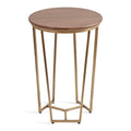 Kate And Laurel Solvay Wood And Metal Side Table. 23.75X23.75X23.25