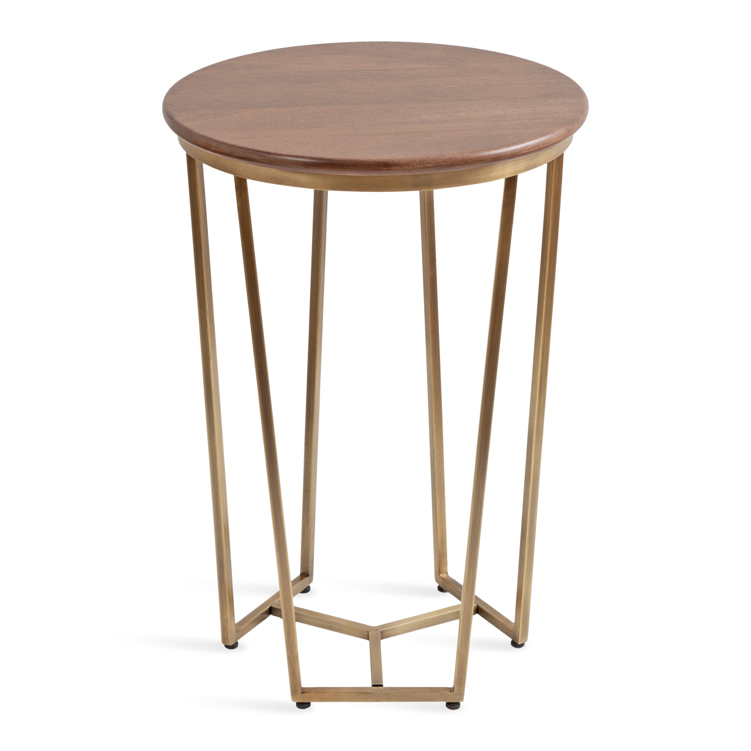 Kate And Laurel Solvay Wood And Metal Side Table. 23.75X23.75X23.25