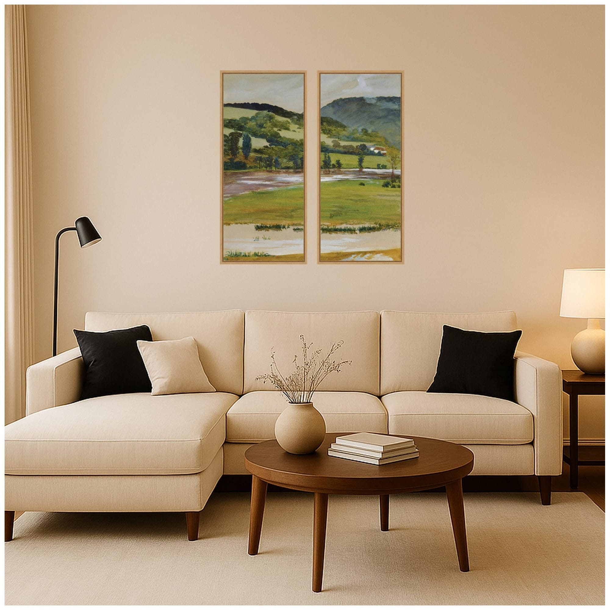 Kate And Laurel Spring Landscape From Rozdol Jacek Malczewski 2 Piece Framed Canvas Wall Art Set By Nostalgia Prints