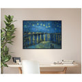 Kate And Laurel Starry Night Over The Rhone 1888 Vincent Van Gogh By Nostalgia Prints Framed Canvas Wall Art Print