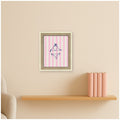 Kate And Laurel Striped Bikini Line Drawing Beach Vibes By Laura Moss Framed Mounted Canvas Wall Art Print