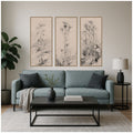 Kate And Laurel Study Of Thistles And Grass Framed Canvas Wall Art Set By The Smithsonian American Art Museum