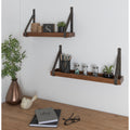 Kate And Laurel Sudbury Wood And Metal Wall Shelf Set 2 Piece