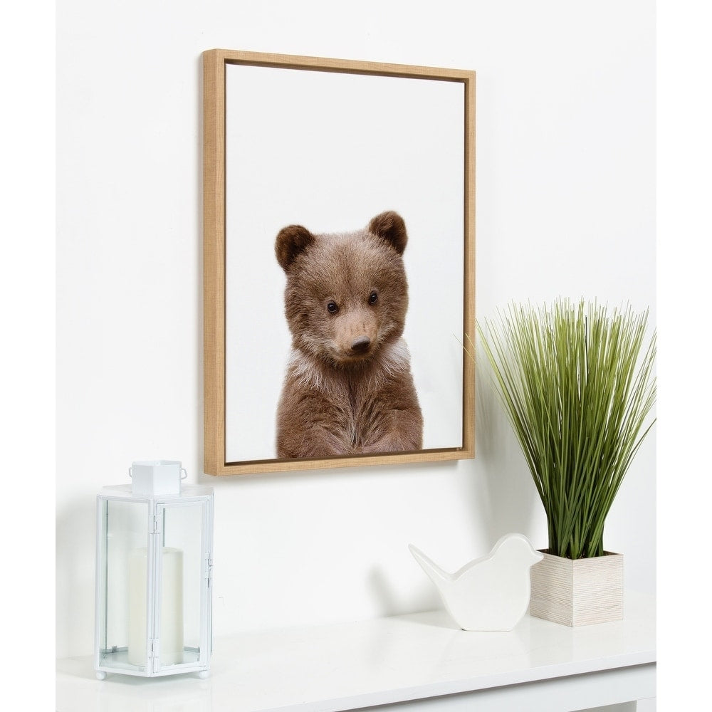 Sylvie Baby Bear Animal Print Framed Canvas Wall Art By Amy Peterson