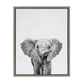 Porch Den Simon Te Tai Baby Elephant Framed Canvas By
