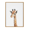 Sylvie Baby Giraffe Animal Print Framed Canvas Art By Amy Peterson