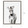 Sylvie Baby Zebra Animal Print Framed Canvas Wall Art By Amy Peterson
