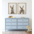 Kate And Laurel Sylvie Bunny Portrait And Tail Framed Canvas By Amy Peterson Natural