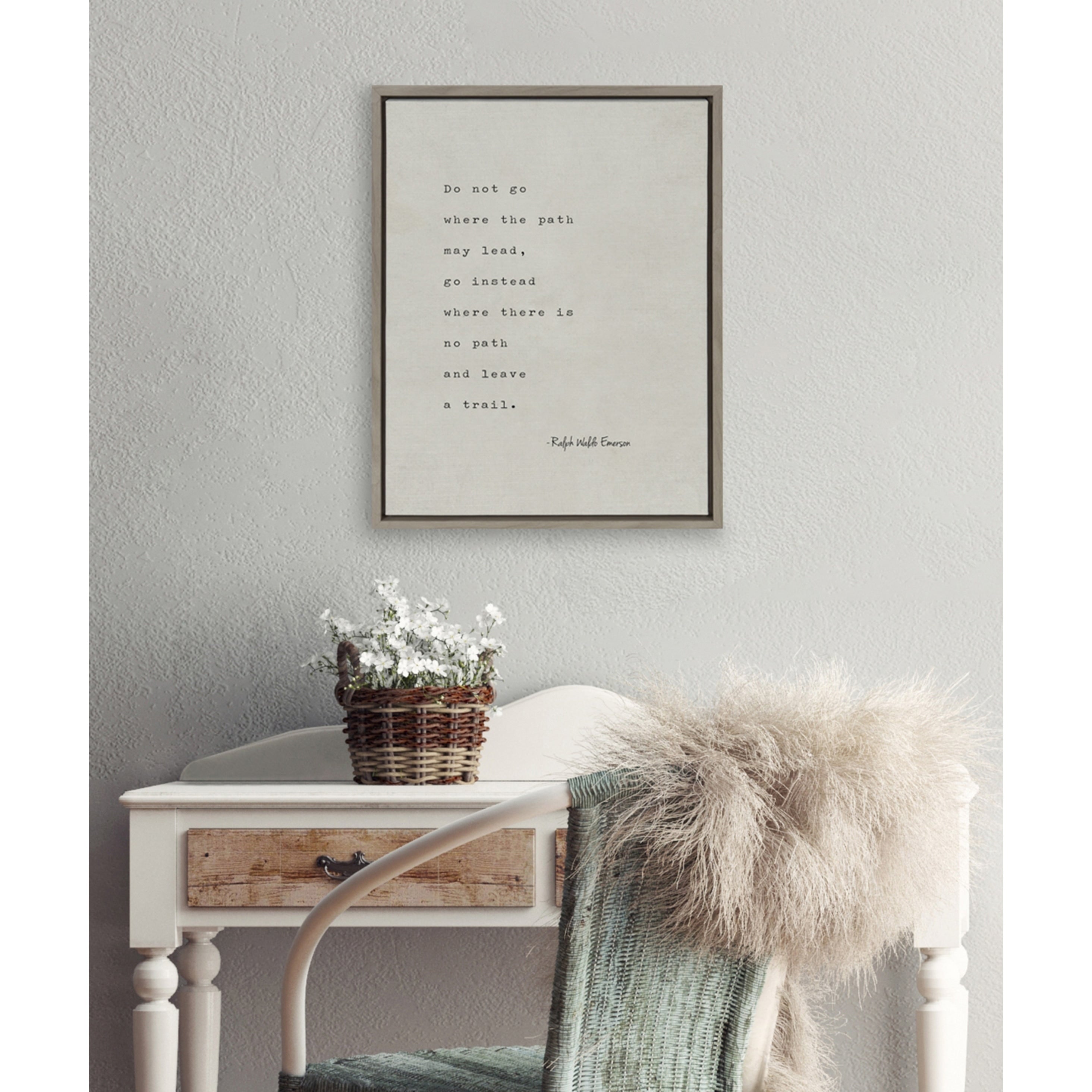 Kate And Laurel Sylvie Emerson Quote Framed Canvas By Shawn St.Peter