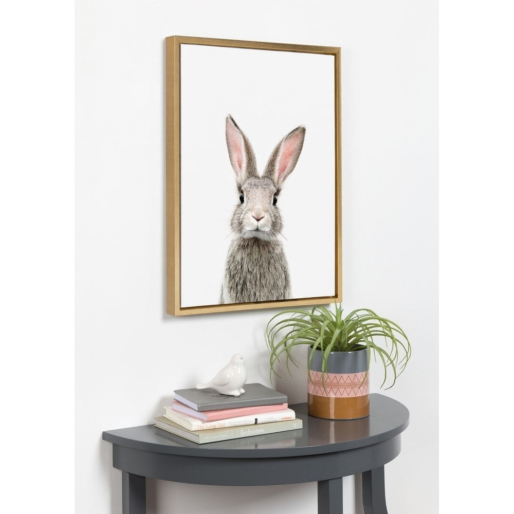 Kate And Laurel Sylvie Female Rabbit Framed Canvas By Amy Peterson