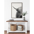 Kate And Laurel Sylvie Hey Dude Highland Cow Crop Framed Canvas By The Creative Bunch Studio