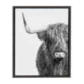 Kate And Laurel Sylvie Highland Cow Framed Canvas By Amy Peterson