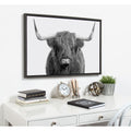 Kate And Laurel Sylvie Highland Cow Portrait Framed Canvas By Amy Peterson