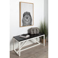 Designovation Simon Te Tai Sylvie Lion Black And White Portrait Grey Framed Canvas Wall Art