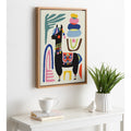 Kate And Laurel Sylvie Llama Mesatawe Framed Canvas By Rachel Lee