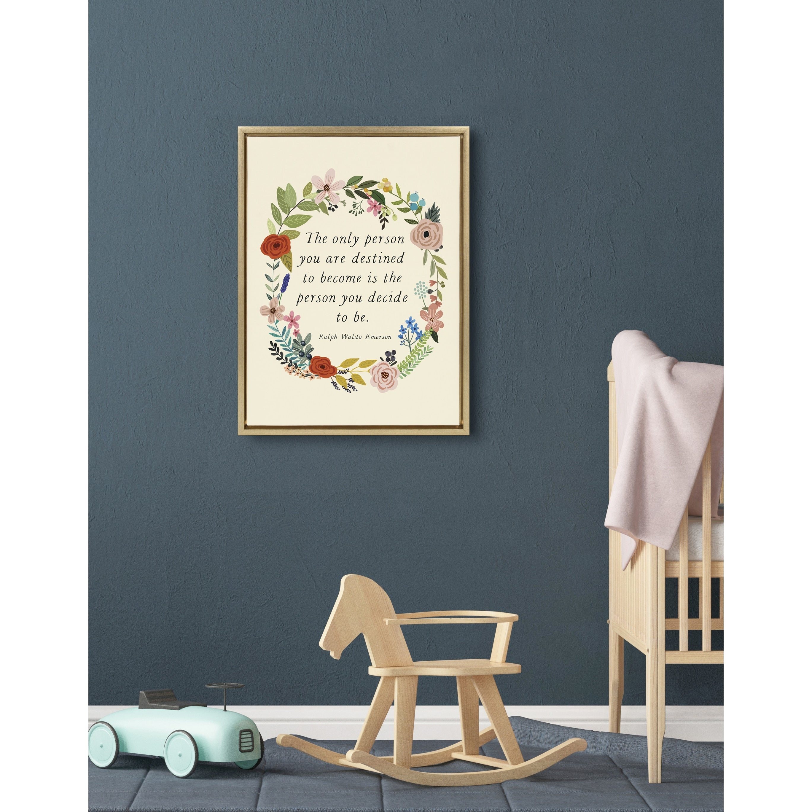 Kate And Laurel Sylvie Mc441 The Only Person Framed Canvas By Mia Charro