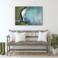 Kate And Laurel Sylvie Maui Black Sand Beach 1 Framed Canvas By Rachel Dowd