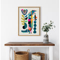Kate And Laurel Sylvie Mid Century Crocodile Framed Canvas By Rachel Lee