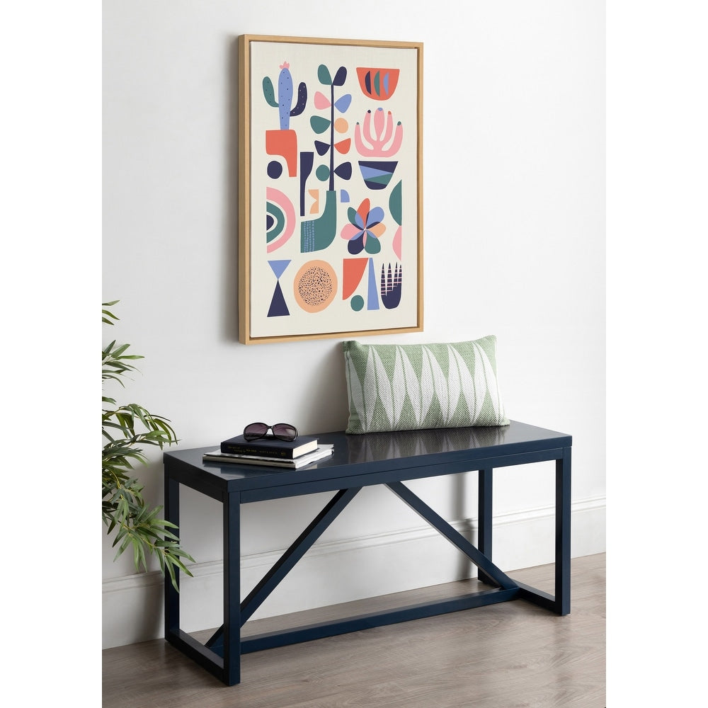 Kate And Laurel Sylvie Mid Century Succulents Canvas By Rachel Lee