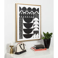 Sylvie Modern Circular Block Framed Canvas Art By Statement Goods Gold 28X36