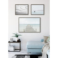 Kate And Laurel Sylvie Ocean Beach Framed Canvas Set Gray