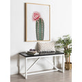 Amy Peterson Pink Cactus Flower Framed Canvas Wall Art
