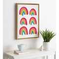 Kate And Laurel Sylvie Rainbow Collection Framed Canvas By Cat Coquillette